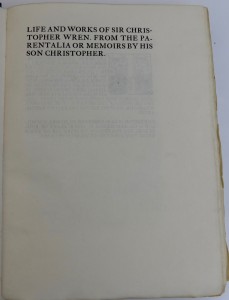 Photo of Life And Works Of Sir Christopher Wren. From The Parentalia Or Memoirs By His Son Christopher. by WREN, Sir Christopher.
