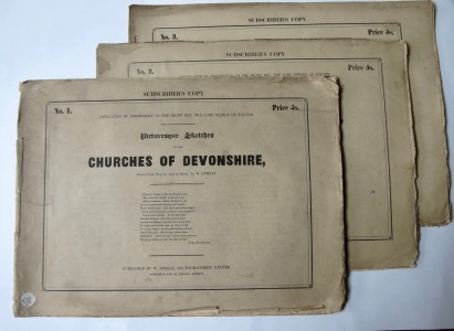 Photo of Picturesque Sketches Of The Churches Of Devonshire Drawn From Nature, And On Stone by W. Spreat. by SPREAT, W[illiam].