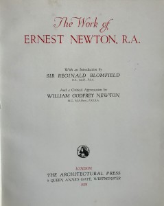 Photo of The Work of Ernest Newton, R.A. by NEWTON, William, Godfrey.