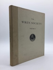 Photo of The Wren Society. by BOLTON, Arthur T. and H. Duncan HENDRY (editors).